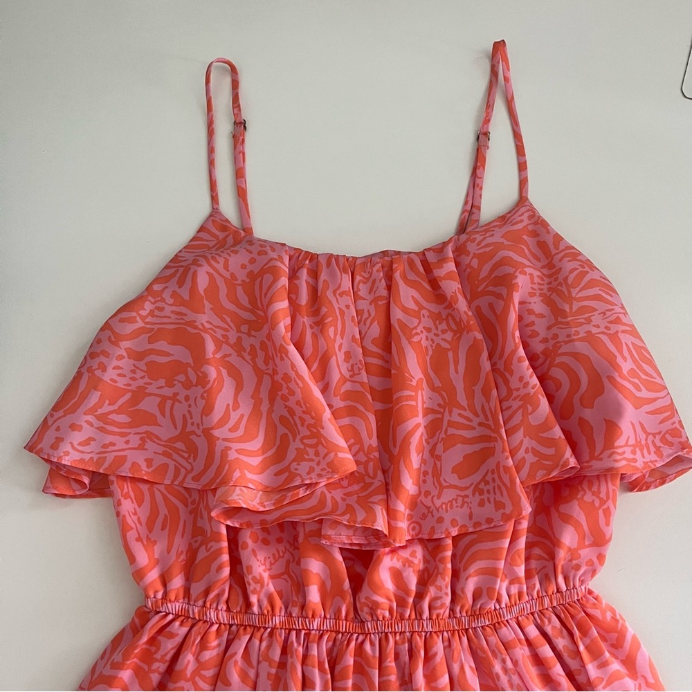 Lilly Pulitzer‎ Target Satin Flounce Dress Giraffing Me Crazy XS